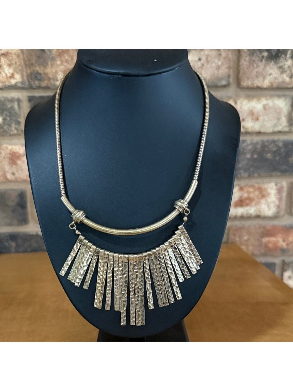 Vintage gold tone Cleopatra Egyptian style necklace